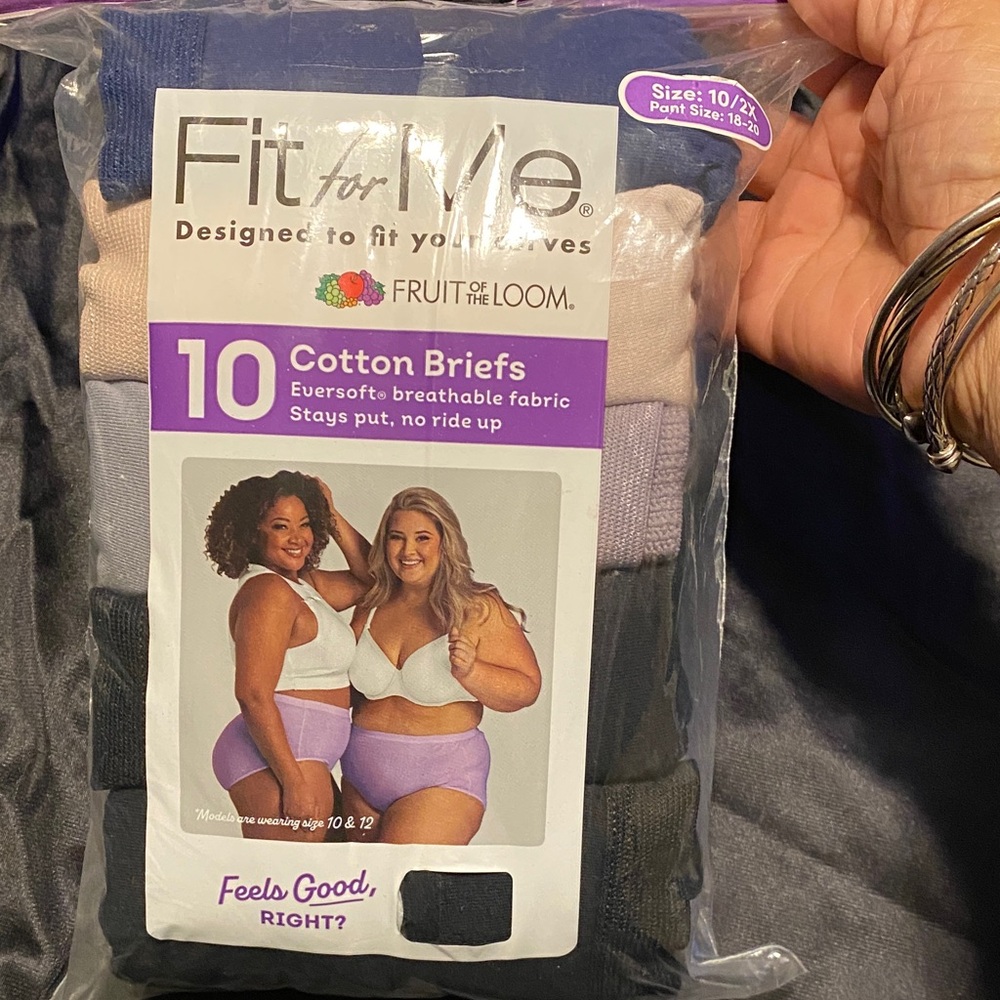 New open package women’s Fruit of the Loom Fit for Me Cotton Briefs